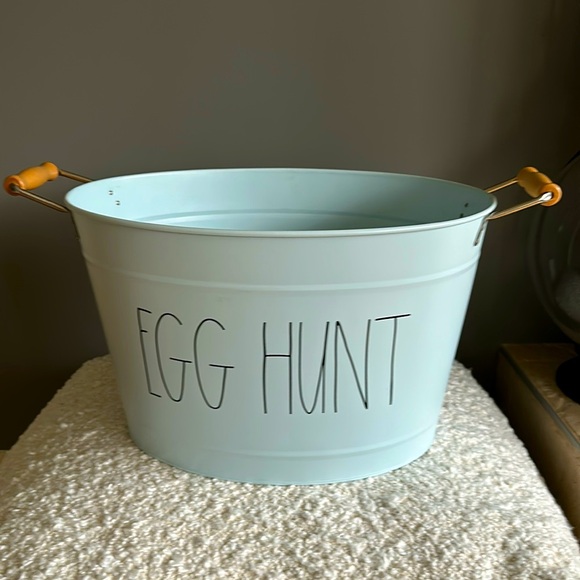 🐣EGG HUNT Metal Bucket by Rae Dunn - Picture 1 of 4